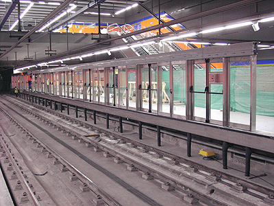 Puertas automaticas en andenes