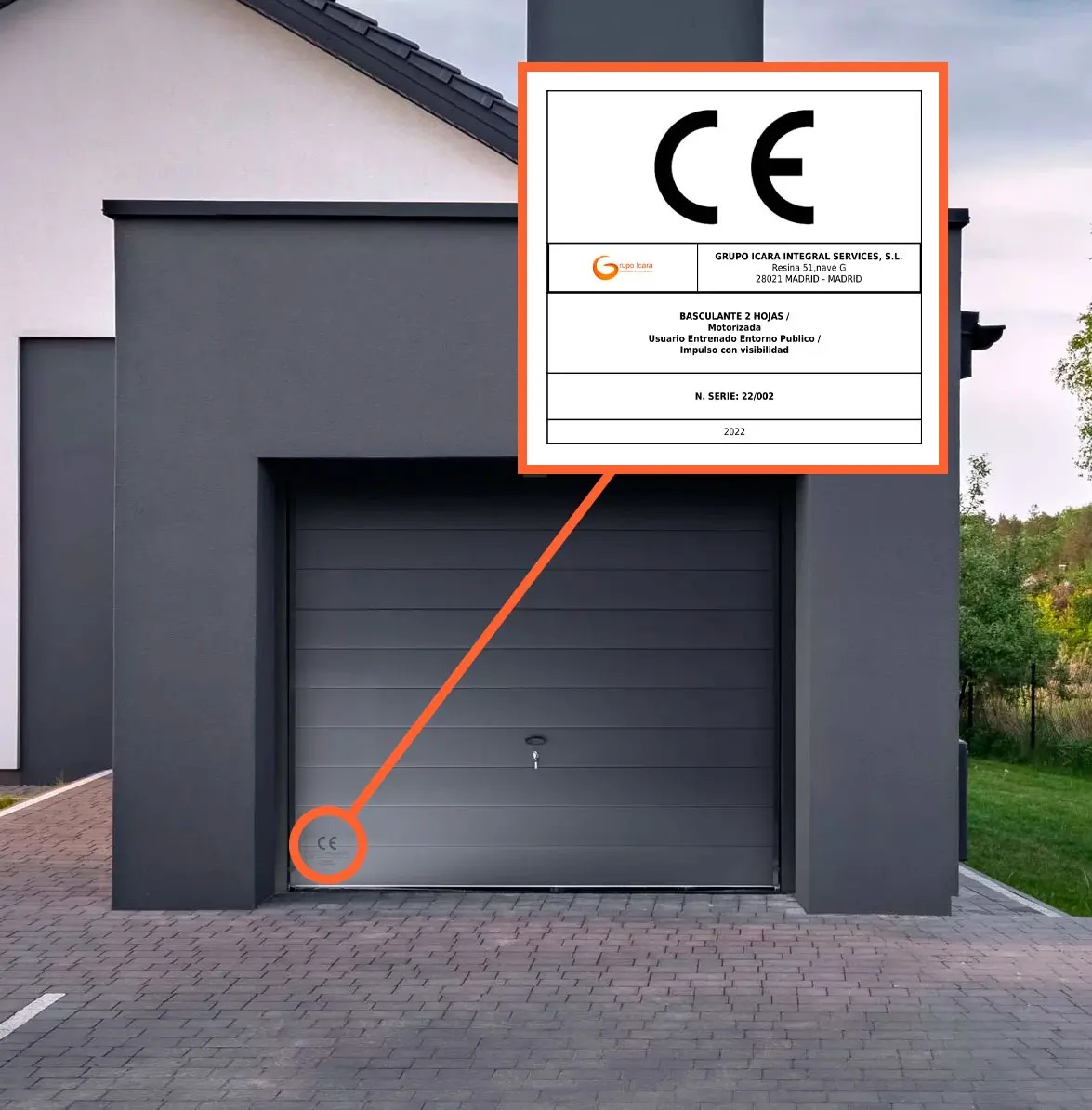 marcado ce puertas de garaje 1