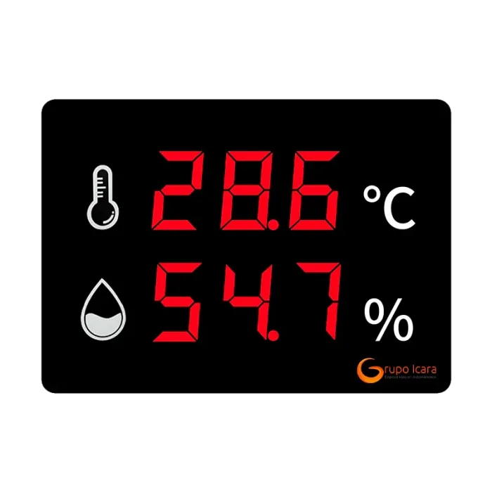 pantalla higrometro temperatura