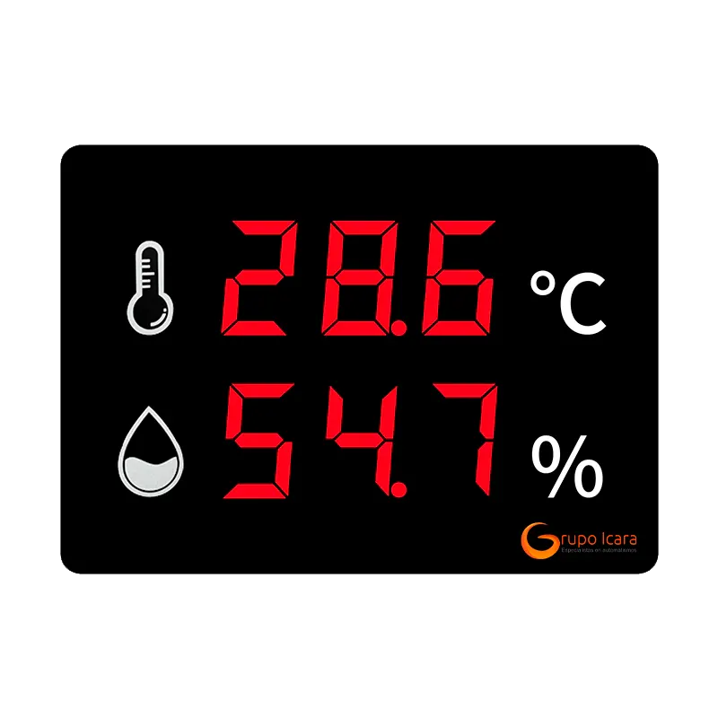 pantalla higrometro temperatura