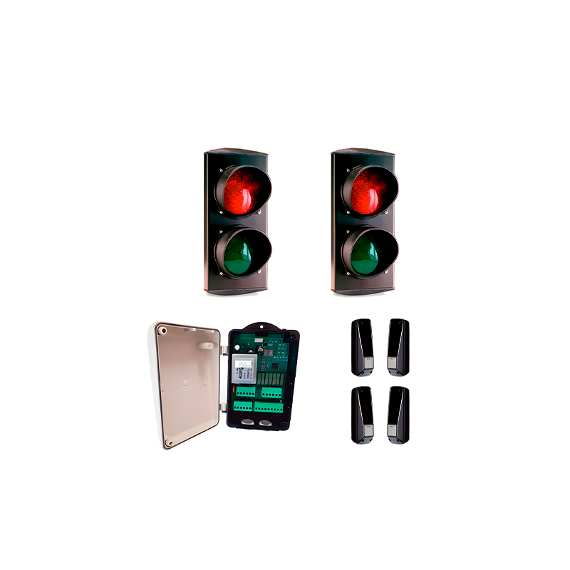 Kit semáforos para control de rampas de garaje
