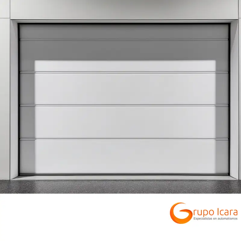 Puerta de garaje seccional Lumda 100% liso 250 x 212.5 cm