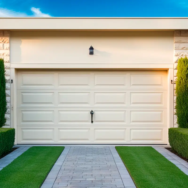 Puerta de garaje seccional Glito Blanco RAL 9016 250 x 212.5 cm