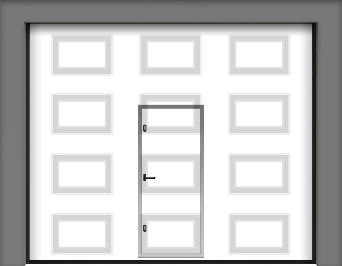 Puerta de garaje seccional Murve blanco 250 x 212.5 cm