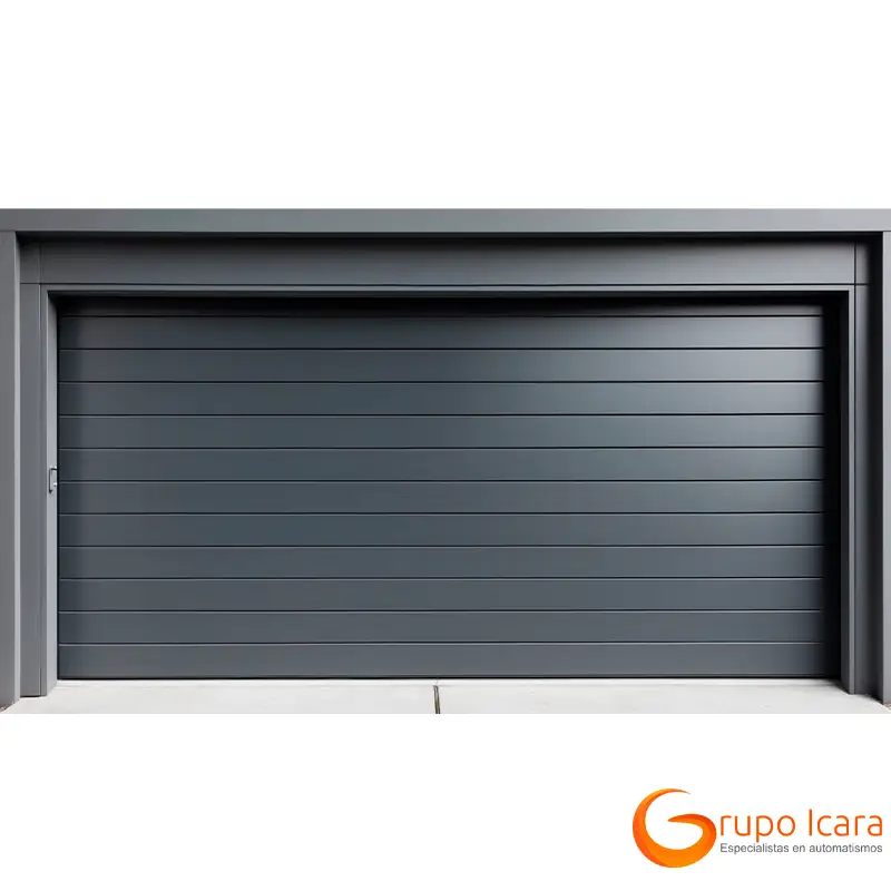 Puerta de garaje seccional Lumda Antracita 250 x 212.5 cm