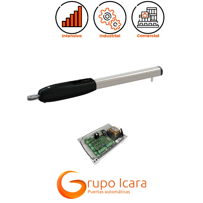 Kit motor ROGER SMARTY + cuadro EDGE puertas batientes 2 hojas