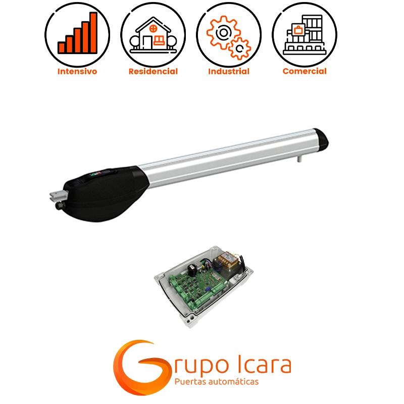 Kit motor ROGER BR20 + cuadro EDGE 1 puertas batientes