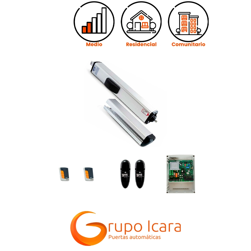 Kit motor VDS PH 240 R puertas batientes 1 hoja