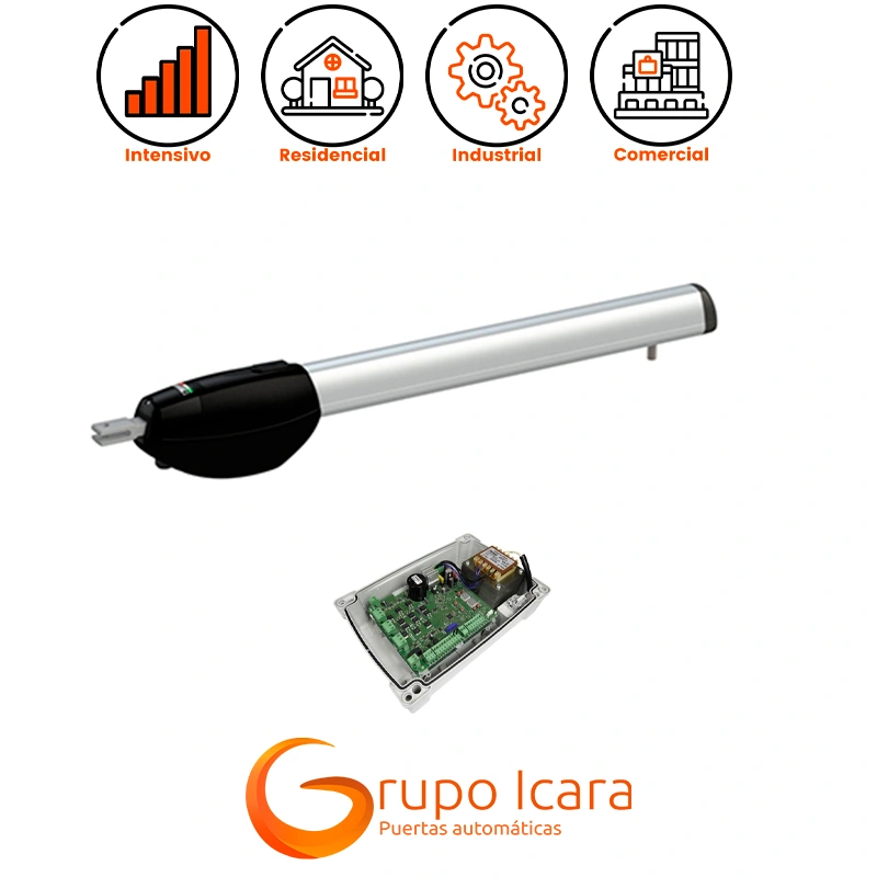 Kit motor ROGER BE20 + cuadro control puertas batientes
