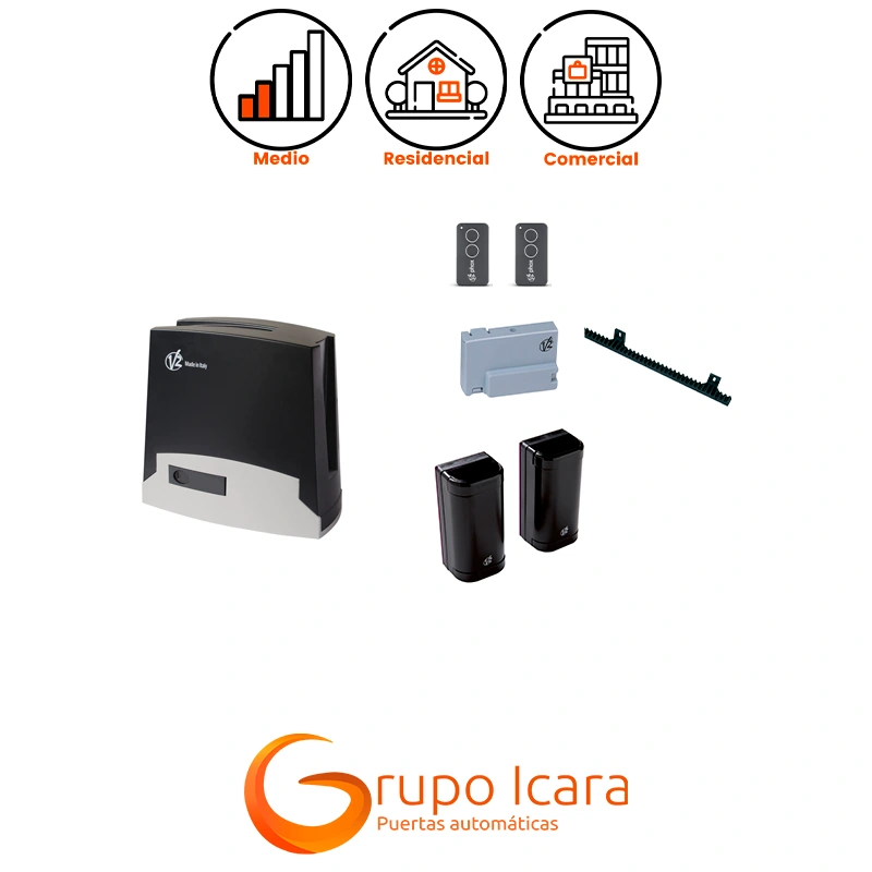 Kit full motor V2 TORQ 500D-24V puertas correderas