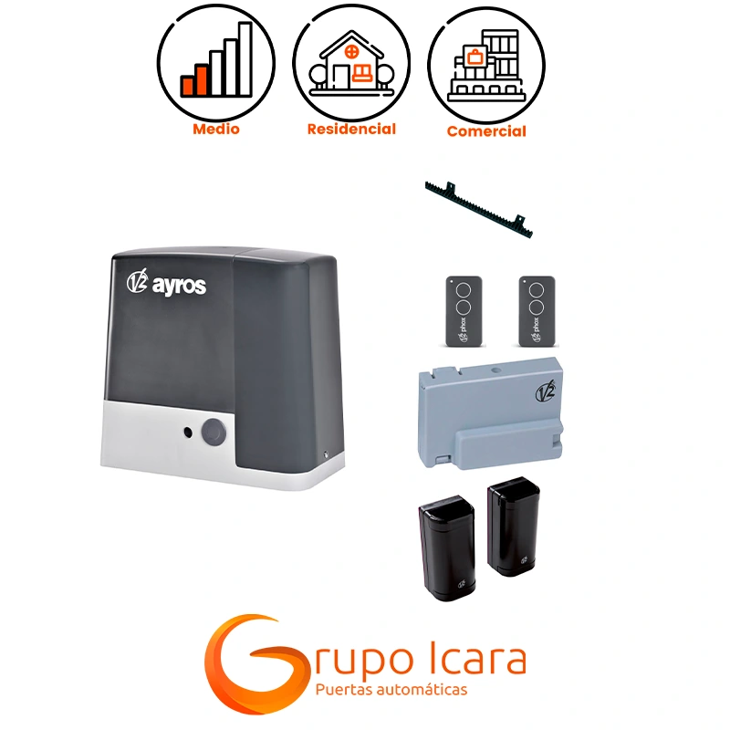 Kit full V2 AYROS 24V/230V puertas correderas