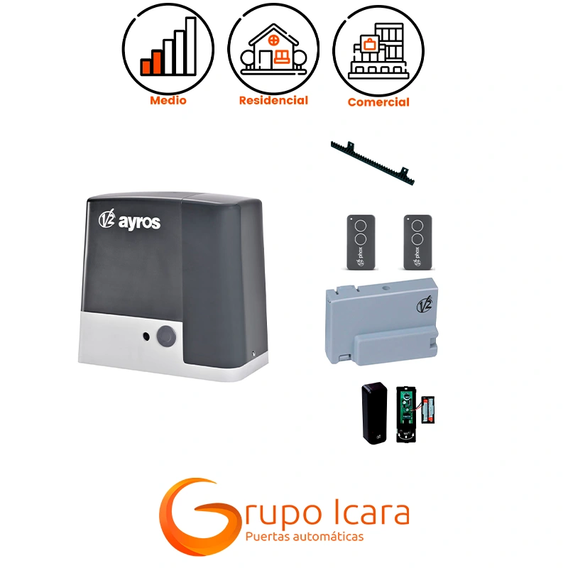Kit full WL V2 AYROS 24V/230V motor puertas correderas