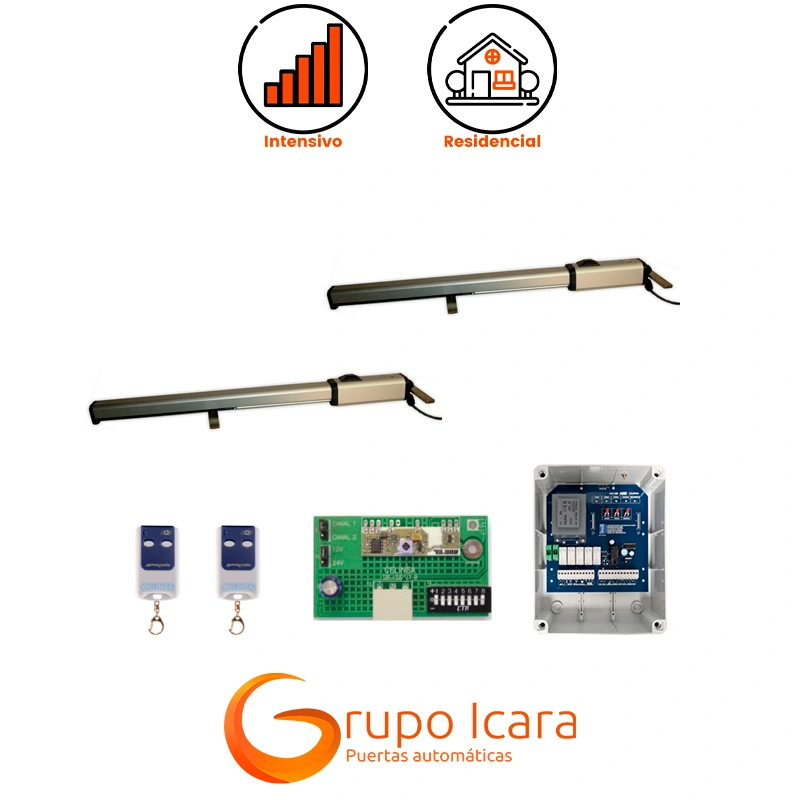 Kit de motor EUROPA puertas batientes 2 hojas uso intensivo