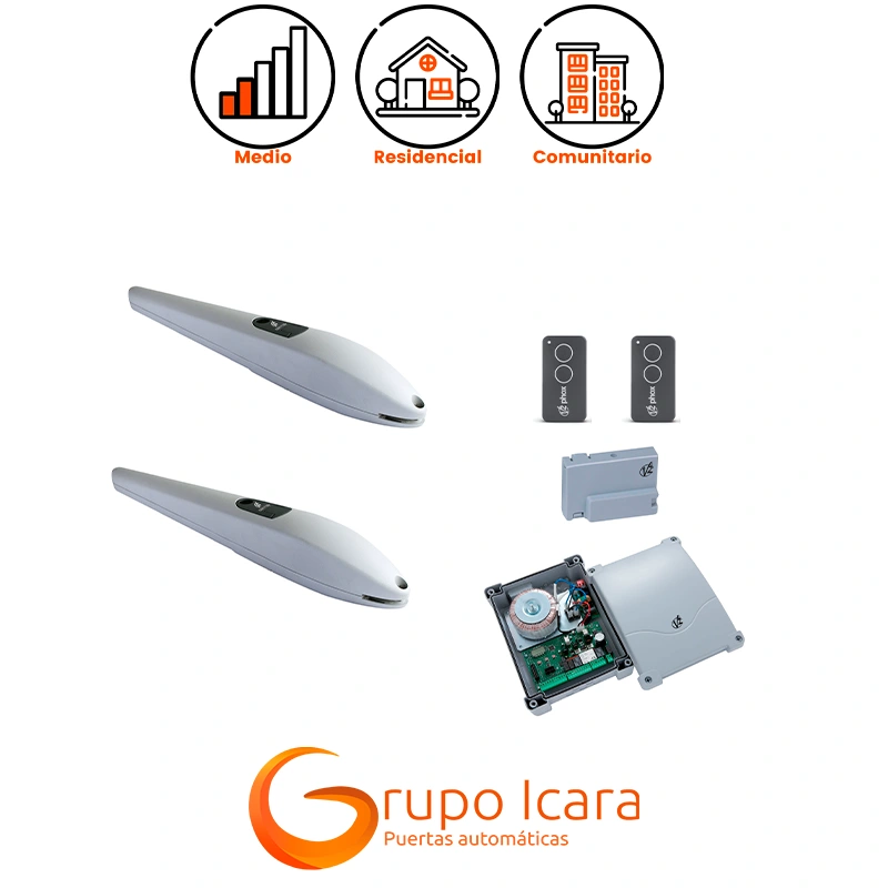 Kit motor V2 STARK3 puertas batientes 2 hojas