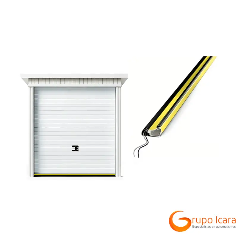 Banda de seguridad mecánica negro y amarillo