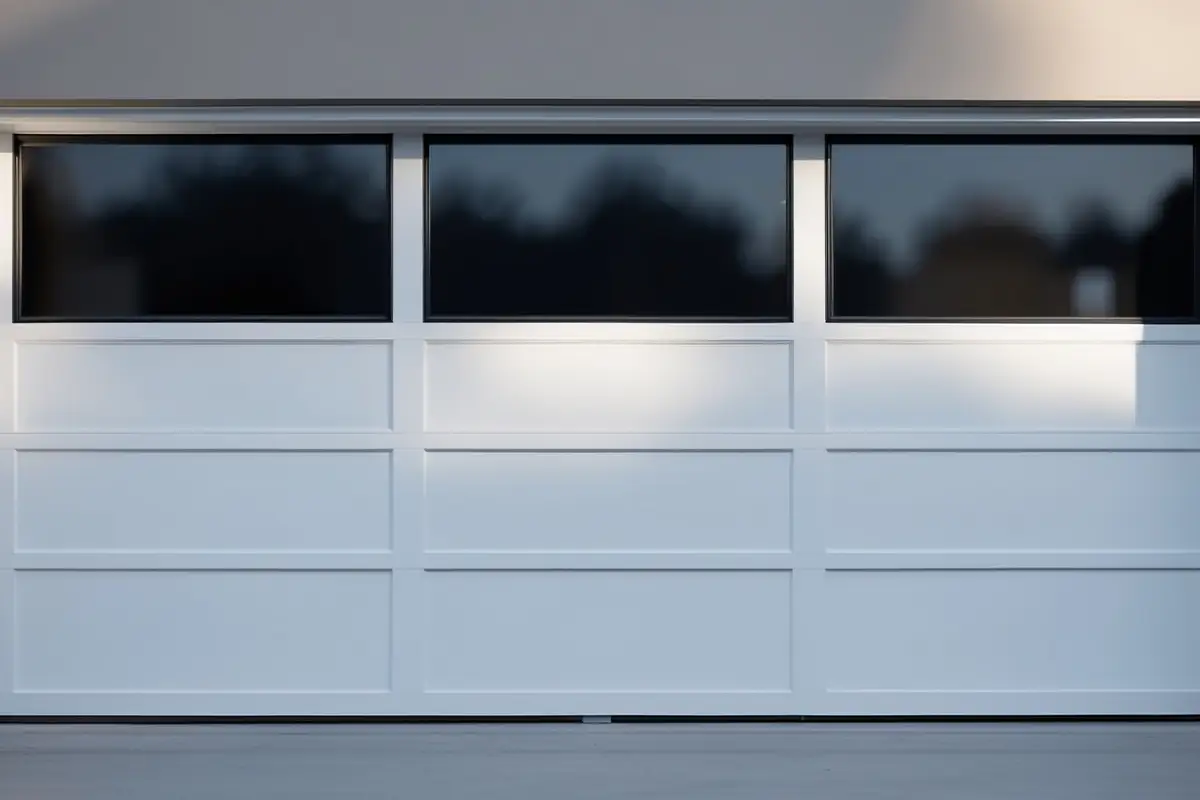 Puertas seccionales con ventanas: diseño, luz natural y estilo