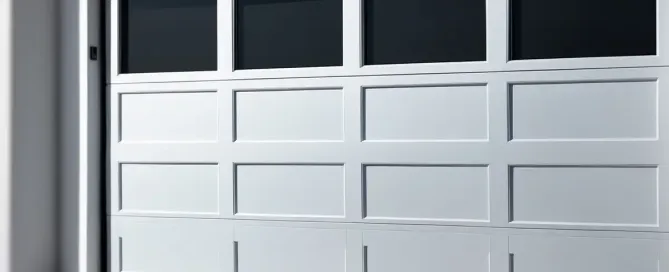 Puertas seccionales con ventanas: diseño, luz natural y estilo