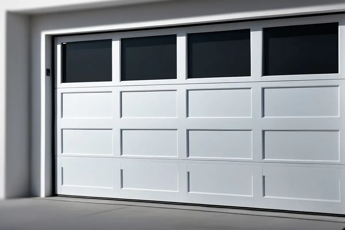 Puertas seccionales con ventanas: diseño, luz natural y estilo