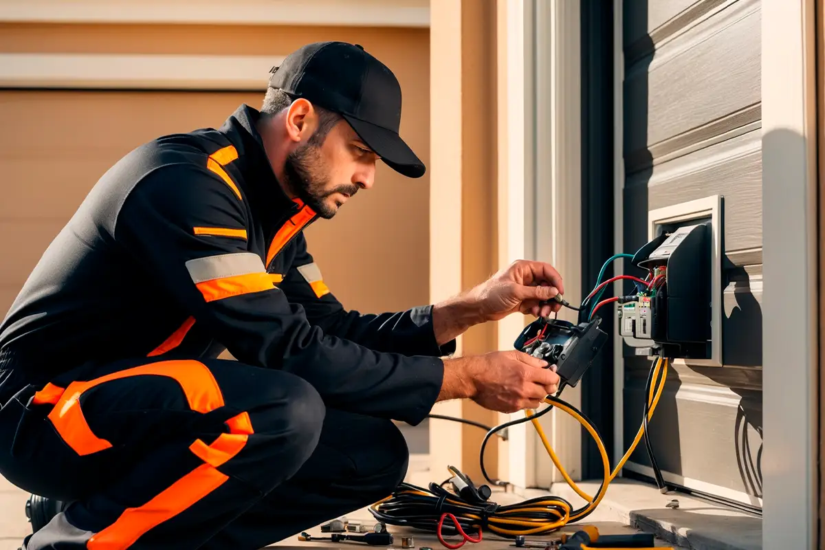 ¿Cómo reparar el sistema de apertura de una puerta de garaje eléctrica?