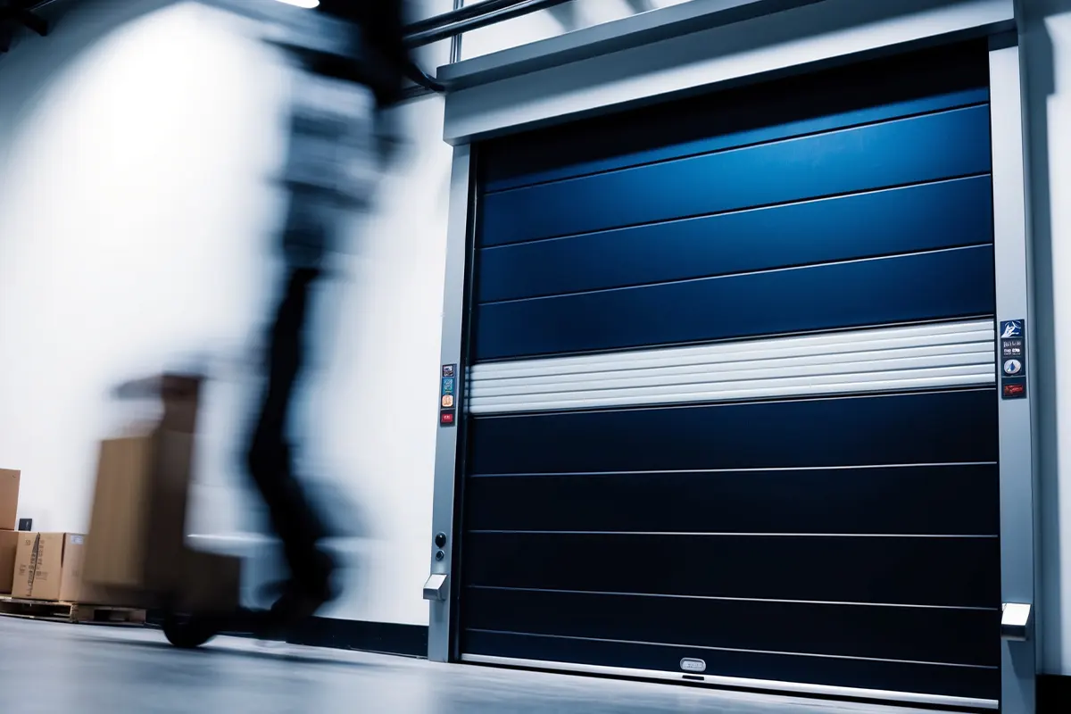 Puertas rápidas industriales para sectores especializados Logística, alimentación y más