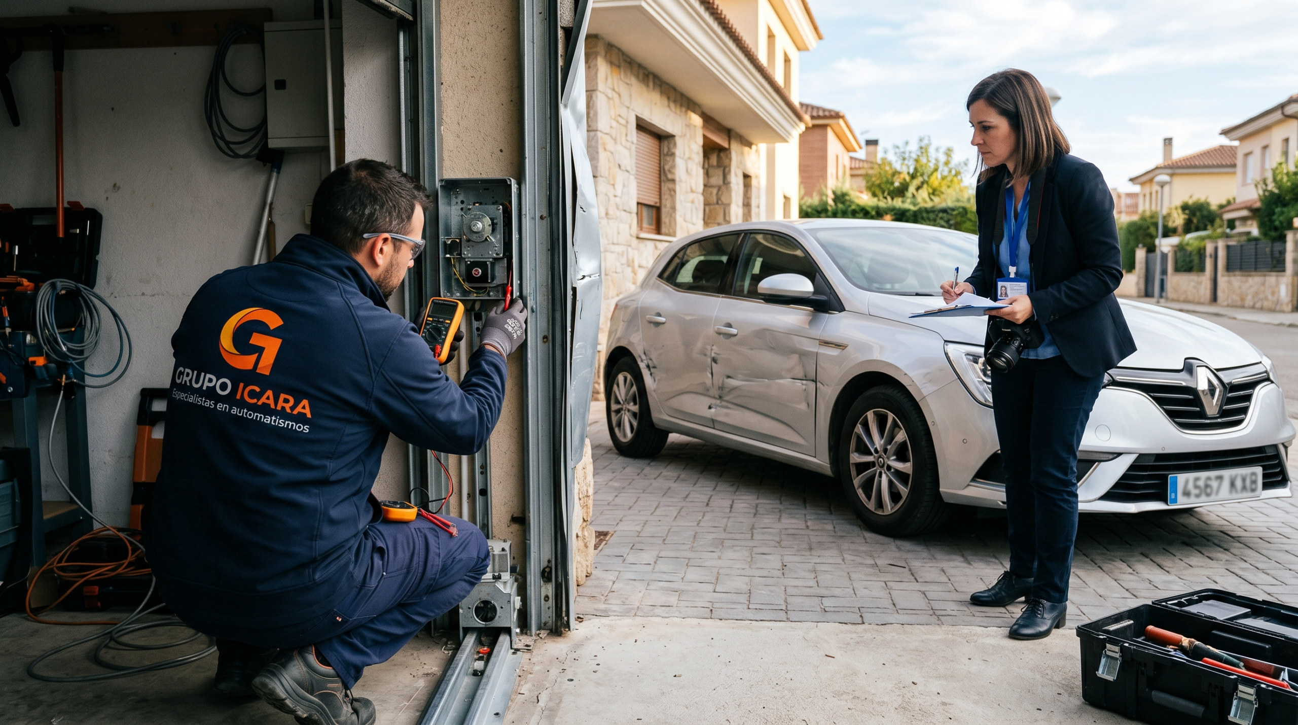 Puerta de garaje que golpea un coche: quién paga la reparación y qué revisa el seguro 2026 - Puerta de garaje que golpea un coche quien paga la reparacion y que revisa el seguro 2026 1 scaled Puerta de garaje que golpea un coche quien paga la reparacion y que revisa el seguro 2026 1 scaled